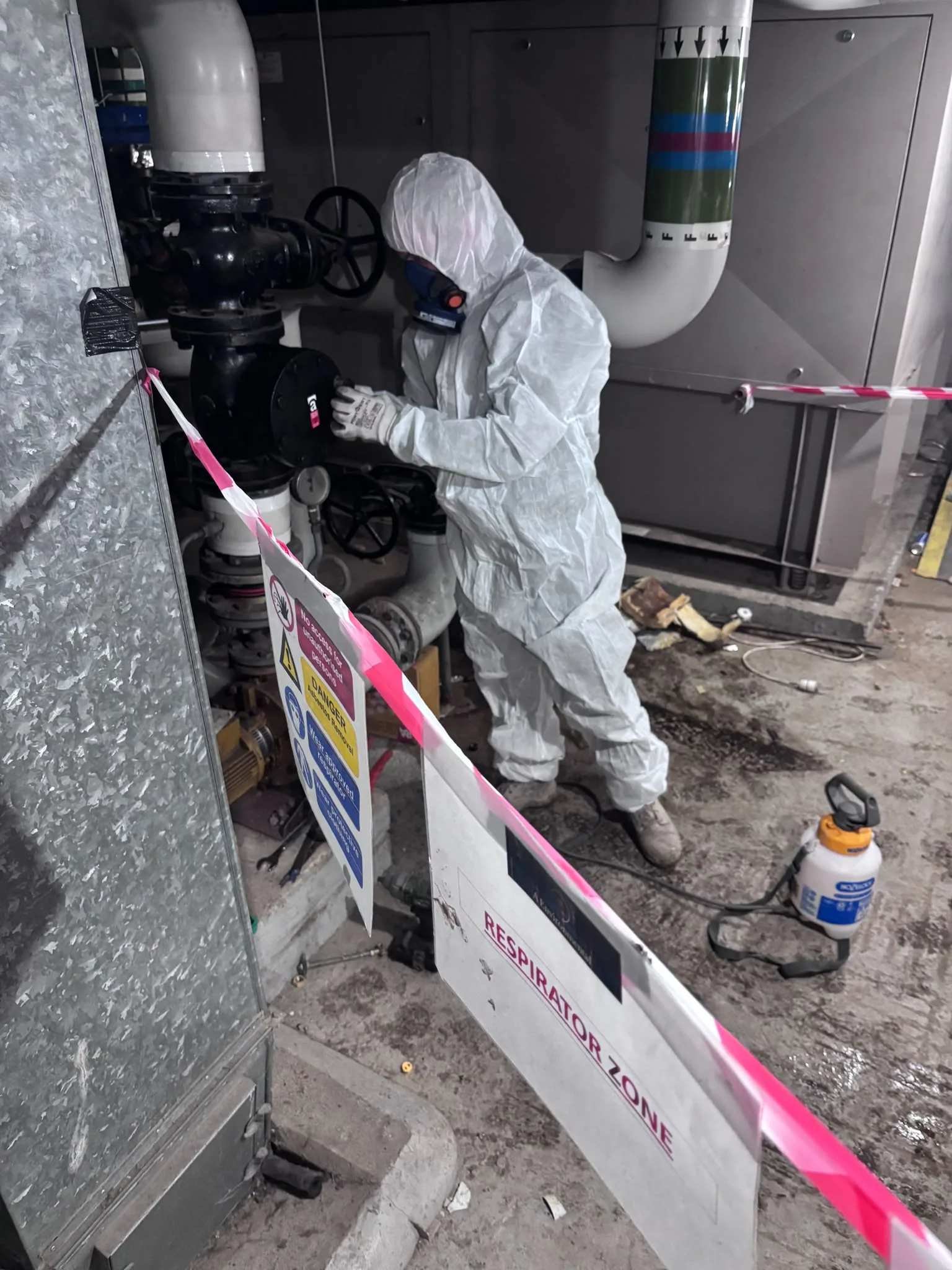 Asbestos artex removal from concrete soffit in Earlsfield